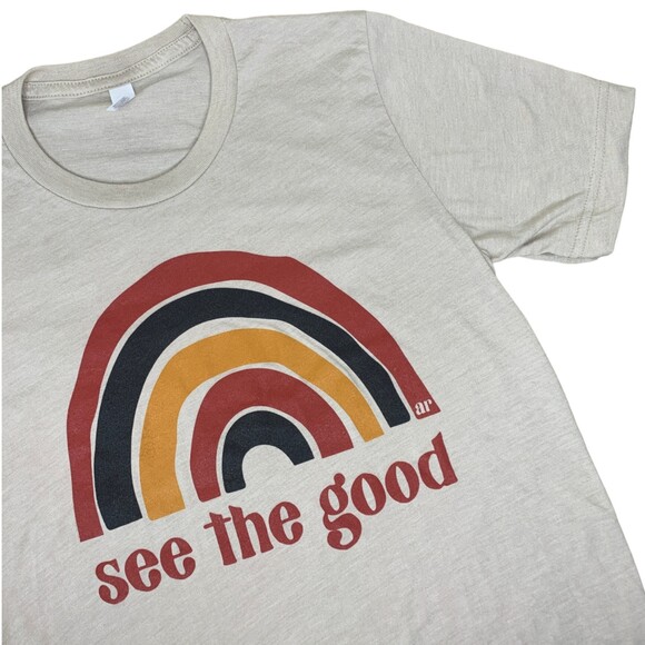 Alley & Rae See the Good boho rainbow tee shirt small - Picture 5 of 12